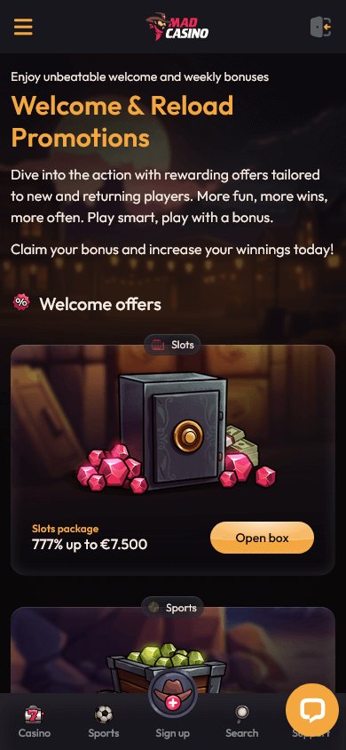 Meilleur madcasino bonus à France